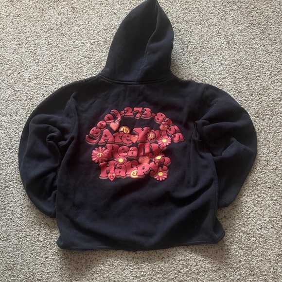 Black Hoodie with Red Euphoric Logo - Picture 3 of 3